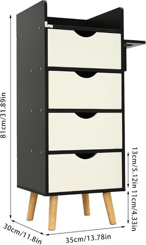 Salon Storage Cabinet 4 Drawers MDF Wood Organizer in Saudi Arabia