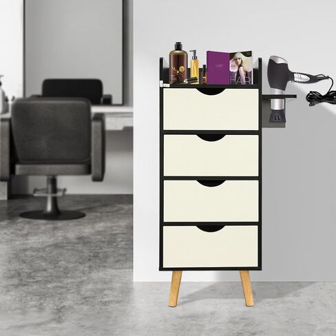 Salon Storage Cabinet 4 Drawers MDF Wood Organizer in Saudi Arabia