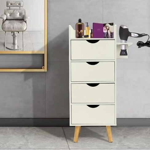 Salon Storage Cabinet 4 Drawers MDF Wood Organizer in Saudi Arabia