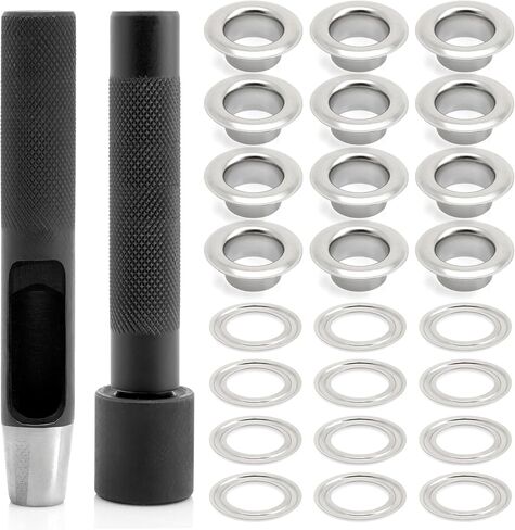 CRAFTMEMORE 5/16" Grommet Tool Kit Eyelet Setting Tool Grommet Setter Hole Punch Cutter & Pack of 100 Grommets (5/16" (8mm) Inside Diameter) in Saudi Arabia
