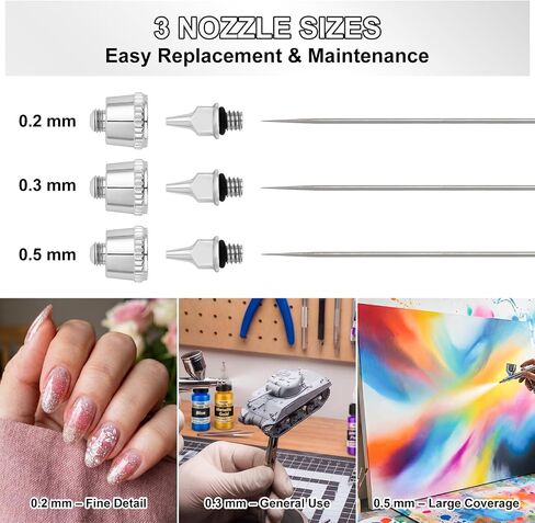 Roizefar 21PCS Airbrush Replacement Parts Kit for Cleaning, Maintenance in Saudi Arabia