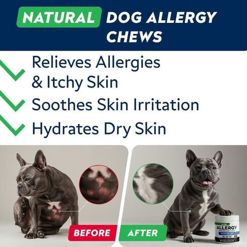 Dog Allergy & Itching Relief - Anti Itch, Skin&Coat Support Chews w/Omega 3 in Saudi Arabia
