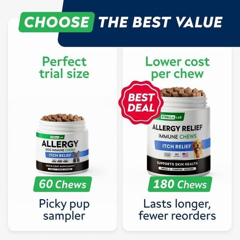 Dog Allergy & Itching Relief - Anti Itch, Skin&Coat Support Chews w/Omega 3 in Saudi Arabia