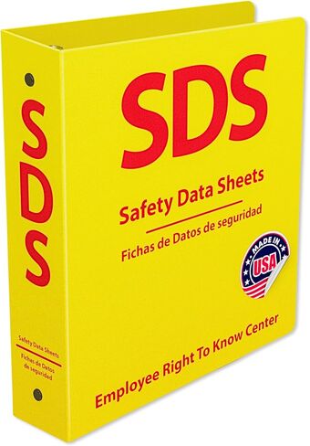 SDS بولي 3 حلقات Binder 2 بوصة - ثنائية اللغات الإنجليزية والإسبانية - سعة ورقة بيانات السلامة 400 in Kuwait
