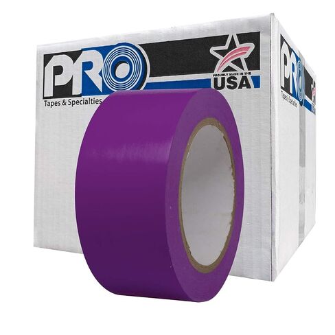 ProTapes Pro 50 Premium Vinyl Safety Marking and Dance Floor Splicing Tape, 6 mils Thick, 36 yds Length x 3" Width, Black (Pack of 1) in Kuwait