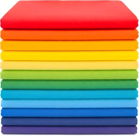 ibotti Fat Quarters Quilting Fabric Bundles Cotton, (Bright Rainbow) in Kuwait