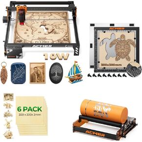 ACMER P1 S Pro 10W (10000mW) Laser Cutter ＆ Engraver Machine,with 380×370mm Large Working Area, WiFi Control, Engraves and Cuts Wood, Acrylic, Leather, Glass, Metal for DIY, Crafts & Small Business in Saudi Arabia