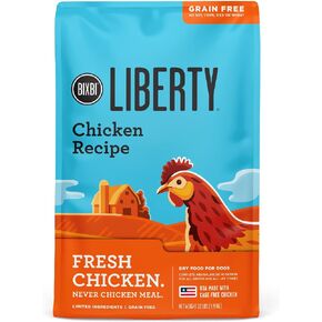 BIXBI Liberty Grain-Free Dry Dog Food, Chicken Recipe – Fresh Meat, High Protein, No Meat Meals – USA Made, 4 lbs in Saudi Arabia