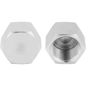 Yoebor 304 Stainless Steel Pipe Fitting Hex Cap Heavy Duty 1/2" NPT Female (Pack of 2) in Saudi Arabia