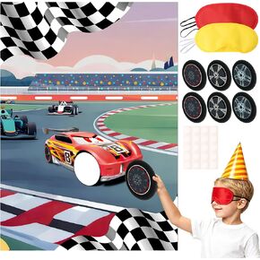 Pin The Wheel On The Car Party Game, 21 X 28 Inches Poster in Kuwait