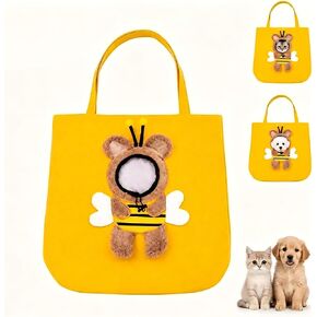 Paw Peek Bag Breathable Canvas Pet Tote Carrier, Head Out Adjustable Neck Travel Bag for Small Cat Dog Outdoor in Kuwait