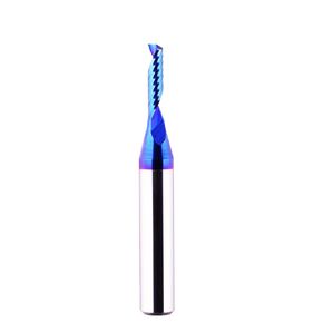 Jiiolioa SO111 O Single Flute 1/4" Shank CNC Router Bits Spiral End Mill for Aluminum Acrylic PVC MDF Plastic in Kuwait