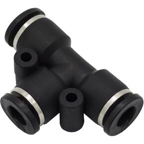 PneumaticPlus PUT-3/8 Push-to-Connect Fittings, Union Tee - 3/8" Tube OD (Pack of 10) in Saudi Arabia