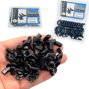 40 PCS 3/16-24 Inch Wingnuts, Quality Carbon Steel Wing Nuts Black Zinc Plated Fasteners Parts Butterfly Nut, Hand Twist Tighten Hardware Nuts Butterfly Wing-Nut 3/16-24" Assorted Kit in Saudi Arabia