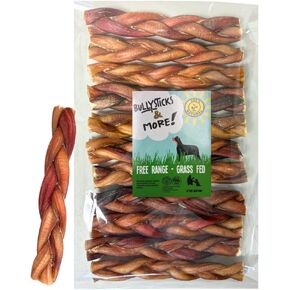 BULLYSTICKS & MORE 4-5 Inch Bully Sticks (Regular - 25 Pack) | Bully Sticks for Medium Dogs | 100% Grass Fed Beef | Dog Parents Choice Bully Stick Dog Chews | No Hide Bully Bones in Kuwait