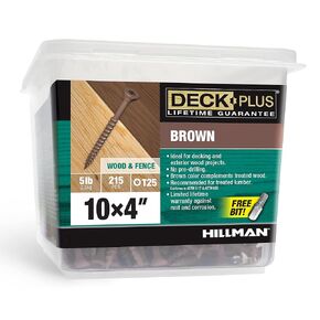 Deck Plus Wood Screws, Brown Exterior Screws, 4" x #10, 5lb in Saudi Arabia