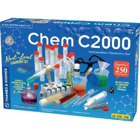 Thames & Kosmos Chem C2000 (V 2.0) Chemistry Set | Science Kit with 250 Experiments and 128 Page Lab Manual, Student Laboratory Quality Instruments & Chemicals | Parents' Choice Silver Award Winner in Kuwait