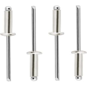 BOTTEN 100 pcs 5/32"x 3/8" Stainless Steel Blind Pop Rivets,4 x 10mm Open End Type Pop Rivet Grip Range 5/32-3/8 inch in Kuwait