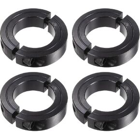 4pcs Shaft Collar for 1-1/4" Rod 2-1/16" OD 1/2" Width Black Oxide Plating Double Split Axle Clamp-On Collar with Set Screw in Kuwait