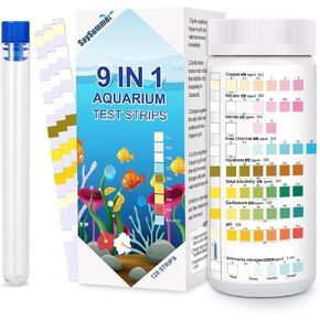 Aquarium Test Strips for Fish Tank: 9 in 1 Aquarium Ammonia Test Strips for Fish Tank - 125 Counts Aquarium Water Test Kit Testing Ammonia Nitrogen, Copper, pH and More in Kuwait