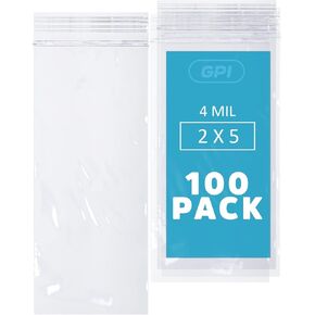 GPI - 4" X 10" 100 Count, Reclosable Zip Bags, Heavy-Duty 4 Mil Thick, Poly Baggies With Resealable Zip Top Lock For Packaging & Shipping Heavy Items. in Saudi Arabia