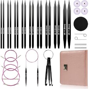 Froggod 4.53" (11.5cm) Interchangeable Circular Knitting Needles Set in Kuwait