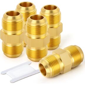 TAISHER Metals نحاس 5 قطع 3/4 بوصة مضيئة × 3/4 بوصة وصلة مضيئة وصلة أنبوب، موصل أنبوب محول غاز الاتحاد in Kuwait