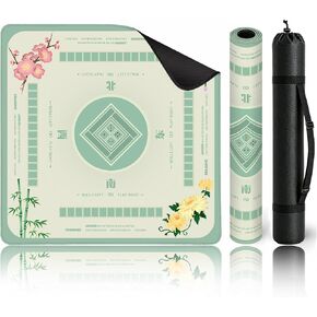31.5" Mahjong Mat with Rules, 3mm Stitched Non-Slip Rubber Game Pad in Kuwait