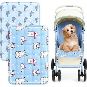 2Pcs Dog Stroller Cooling Mat for Pet Stroller Outdoor Pet Cooling Mat Waterproof Cooling Pad for Small Cat Puppy,Colorful in Kuwait