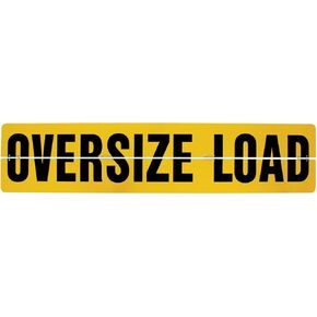 VULCAN Oversize Load Sign For Trucks and Trailers - Hinged Aluminum - 18 Inch x 84 Inch in Kuwait