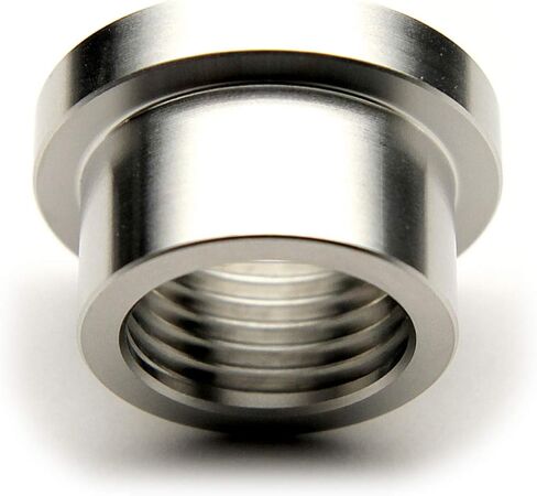 G 1/2" (BSPP) Female Weld Bung – 304 Stainless Steel Stepped Threaded Fitting (OD 1.0") with Thick Top Head Flange (OD 1.2") – Precision Straight Thread for Custom Weld-On Installs in Kuwait