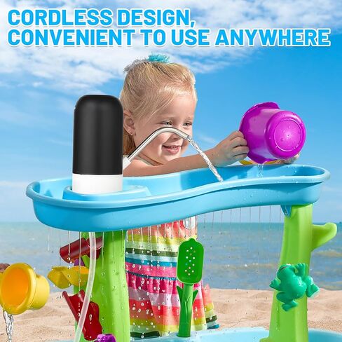 LBAIBB Water Table Pump for Step 2 - Cordless, Portable, Compatible with Most Water Tables - Pump for Water Table Toys Accessory for Kids Fun - Runs 3 Hours in Kuwait