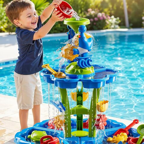 JUKUDAHU Kid Water Table for Kids Ages 4-8 - Outdoor Activity Playset in Kuwait