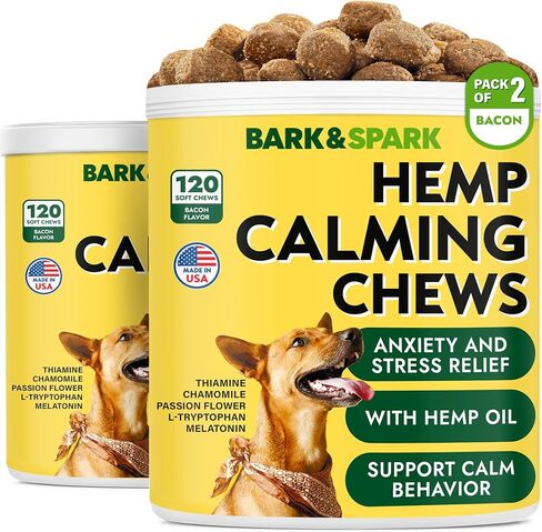 Dog Melatonin - Calming Sleep Aid Chews for Anxiety Relief, Relaxation in Kuwait