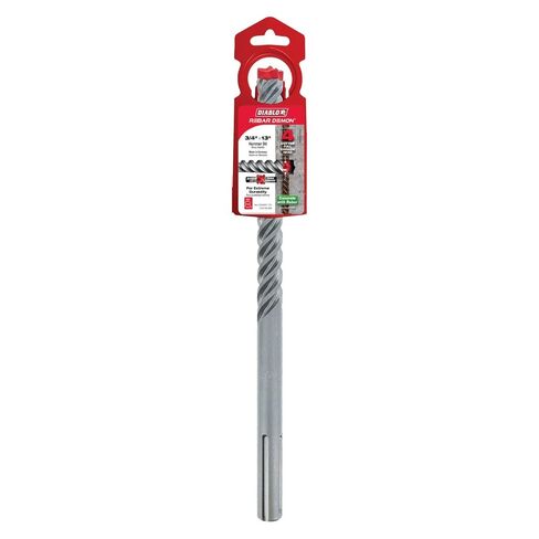 Diablo Rebar Demon SDS-Max 4-Cutter Full Carbide Head Hammer Drill Bit | 3/4" Diameter, 13" Length, Tri-Metal Fusion Welding, Precision Tip - DMAMX1130 in Kuwait