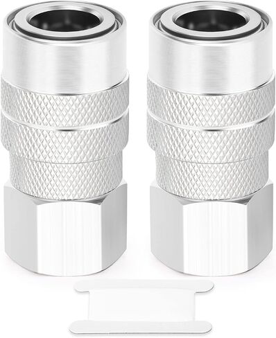 GASHER 2PCS 1/2-Inch Female Industrial Coupler,1/4 Basic Flow Quick Connect Air Coupler in Saudi Arabia