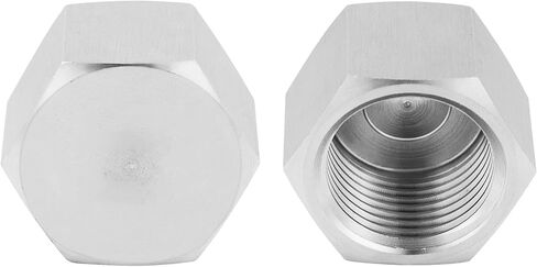 Yoebor 304 Stainless Steel Pipe Fitting Hex Cap Heavy Duty 1/2" NPT Female (Pack of 2) in Kuwait