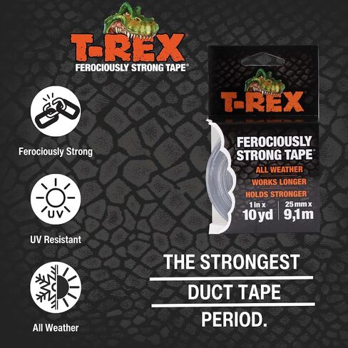 Duck Brand 241330 T-Rex Strong Tape, 10Yds, 1Rl, Silver in Kuwait