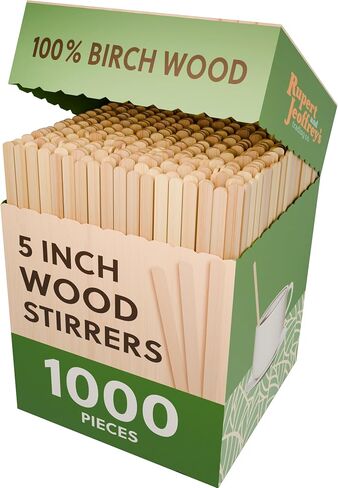 Birch Wood Stir Sticks For Coffee Bar (1000 Count), Wooden Stir Sticks For Coffee 5.5 Inch Length (Natural) in Kuwait
