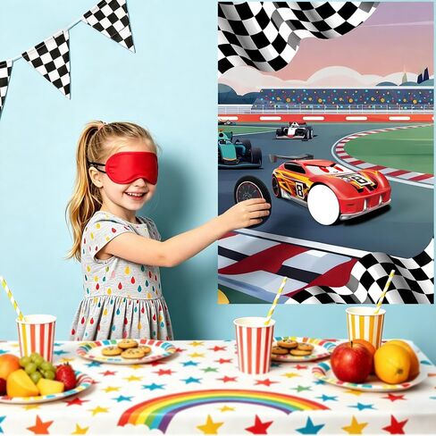 Pin The Wheel On The Car Party Game, 21 X 28 Inches Poster in Kuwait