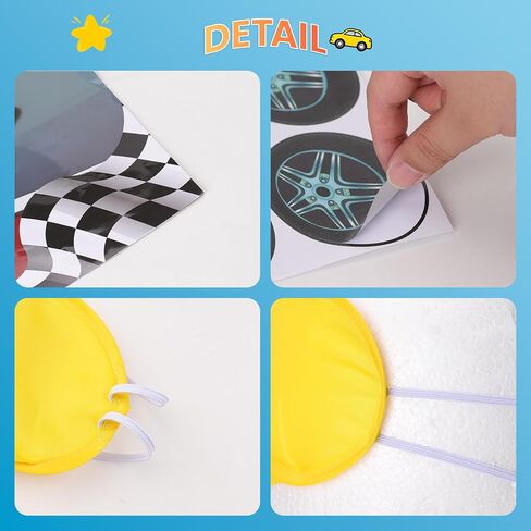 Pin The Wheel On The Car Party Game, 21 X 28 Inches Poster in Kuwait