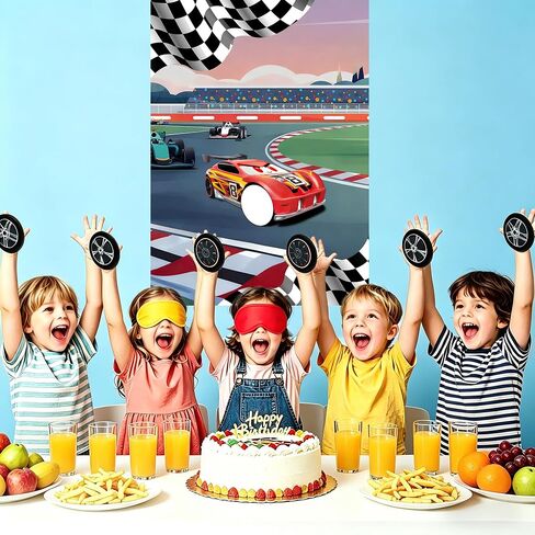 Pin The Wheel On The Car Party Game, 21 X 28 Inches Poster in Kuwait