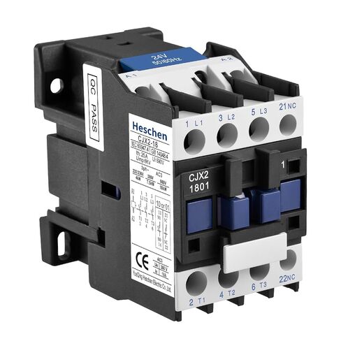 Heschen AC Contactor CJX2-1810 220V 50/60Hz Coil 3P 3 Pole Normally Open Ie 18A Ue 380V in Kuwait