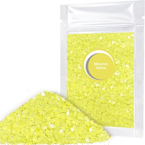 Matio Macaron White Holographic Chunky Glitter, 0.7oz/20g White Glitter in Kuwait