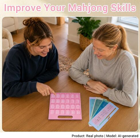 Solo Mahjong Board, Line Finder with Rule for Single Player Practice in Kuwait