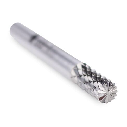 BHA Cylinder End Cut Shape Tungsten Carbide Burr Die Grinder Rotary Tool Bit for Metal Contouring and Deburring, Double Cut with 1/4" Shank (SB-3: 3/8" Cut Diameter x 3/4" Cut Length) in Saudi Arabia
