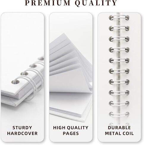 Small Scrapbook Album, Portable Small Scrapbook 7x7 Inches, 40 Pages, 360° Rotating Spiral Mini Scrapbook for 4"x6" Photos, Scrapbooking for Drawing, Collage, Doodling, DIY, Photos and Tickets in Saudi Arabia