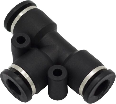 تركيبات PneumaticPlus PUT-3/8 التي يتم الضغط عليها للتوصيل، Union Tee - أنبوب OD 3/8 بوصة (عبوة من 10) in Kuwait