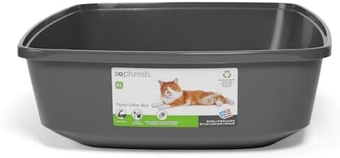 So Phresh by Petco Open Cat Litter Box Charcoal X-Large 22.4" L X 16.9" W X 5.4" H in Saudi Arabia
