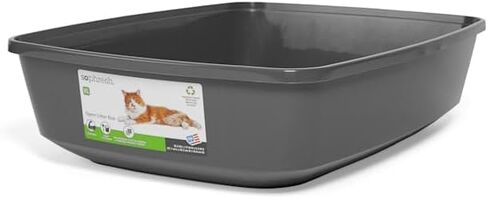 So Phresh by Petco Open Cat Litter Box Charcoal X-Large 22.4" L X 16.9" W X 5.4" H in Saudi Arabia